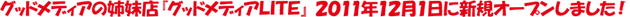 ���åɥ�ǥ����λ���Ź�إ��åɥ�ǥ���LITE�� 2011ǯ12��1���˿��������ץ󤷤ޤ�����